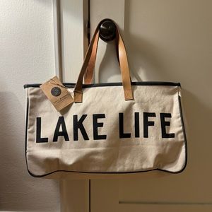 NWT “Lake Life” Canvas Tote